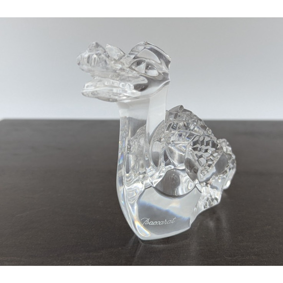 Baccarat France Crystal Dragon Sculpture Figurine Paperweight 4" H - Gift Idea - Picture 3 of 13